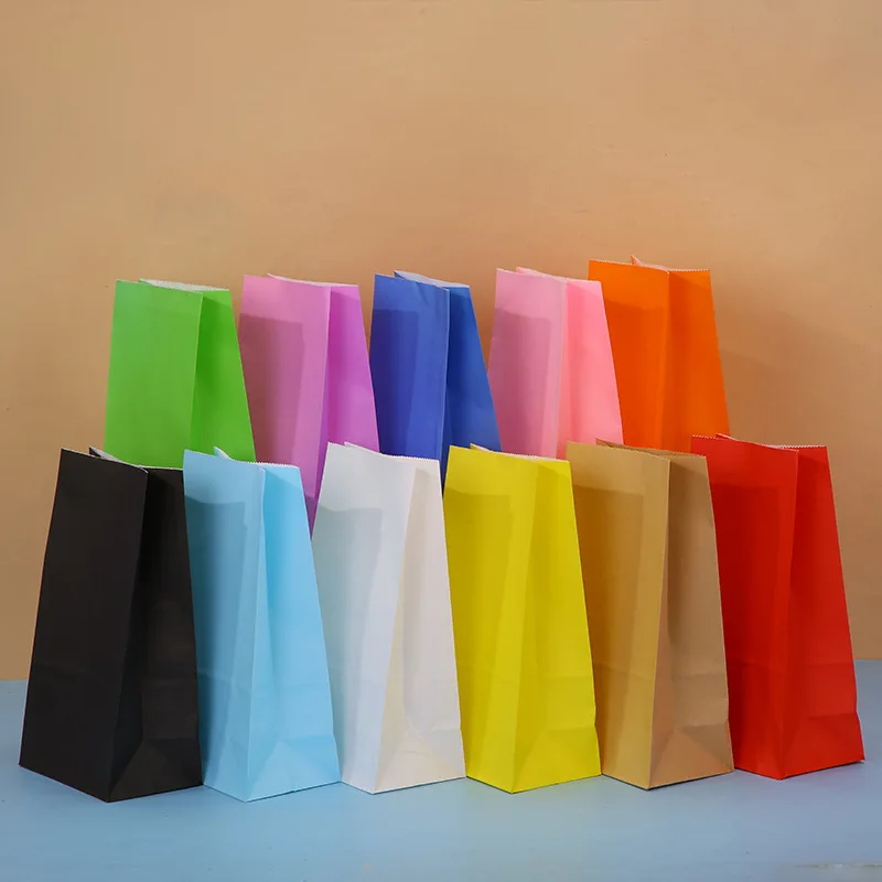 Event Party Shop - 10/20/50 Buah Tas Kertas Kraft Warna-warni