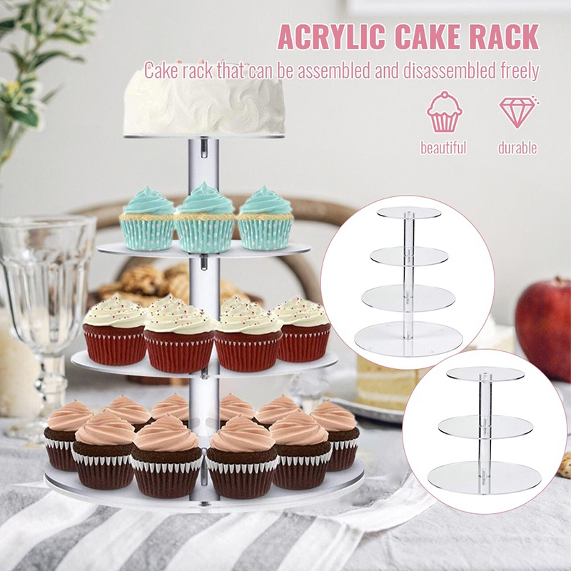 Cupcake Stand Tier - 1 Buah Stand Cupcake Akrilik Bulat