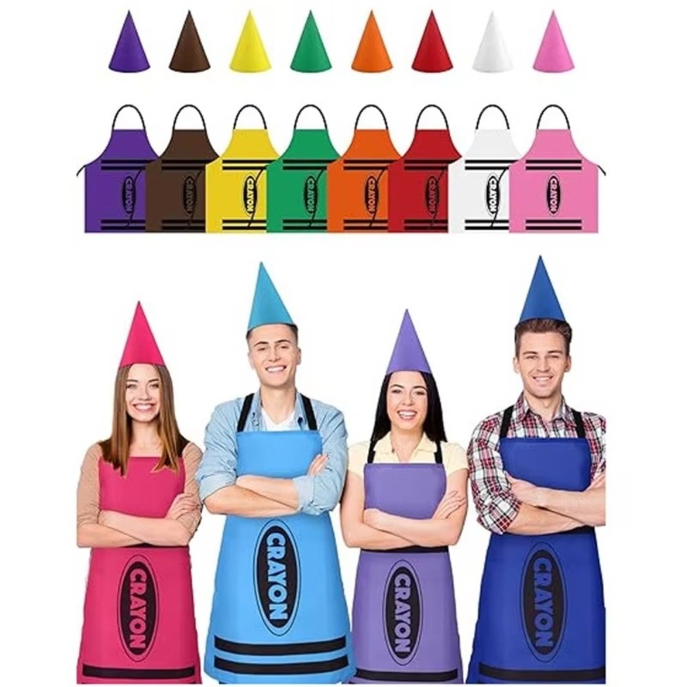 Party Hat Cone - Set Gnome Bertema Krayon Warna-warni Baru,