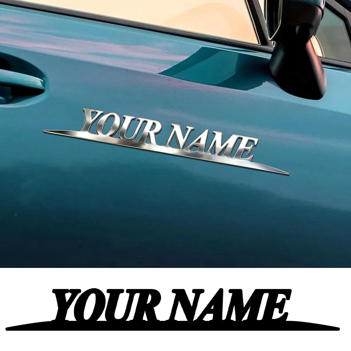Event Suppliers - Stiker Nama Trendy Logam Kustom Logo