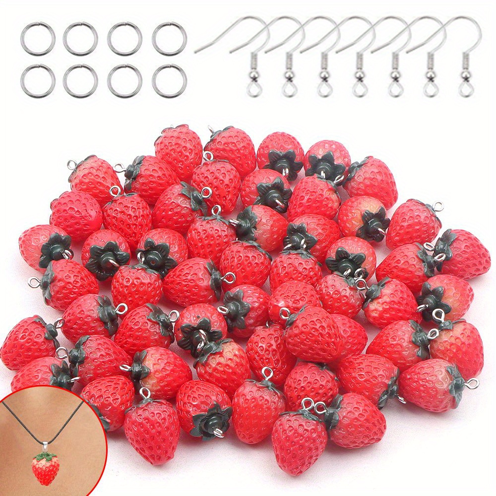 Event Suppliers - 12/27/54 Buah Kombinasi Jimat Stroberi Resin