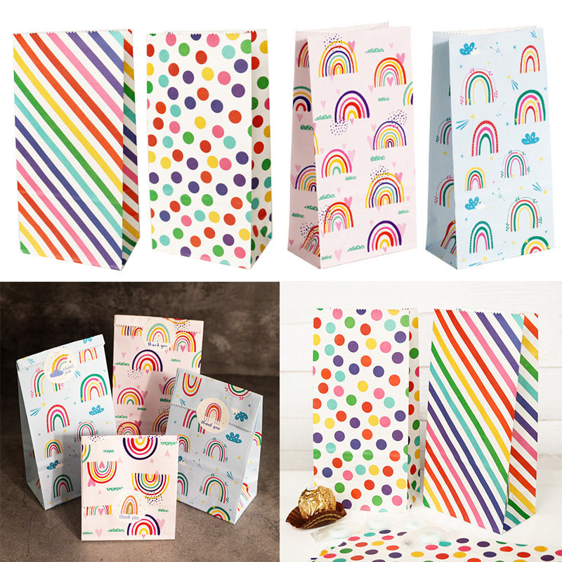 Event Party Box - Tas kertas kecil pelangi dicetak tas