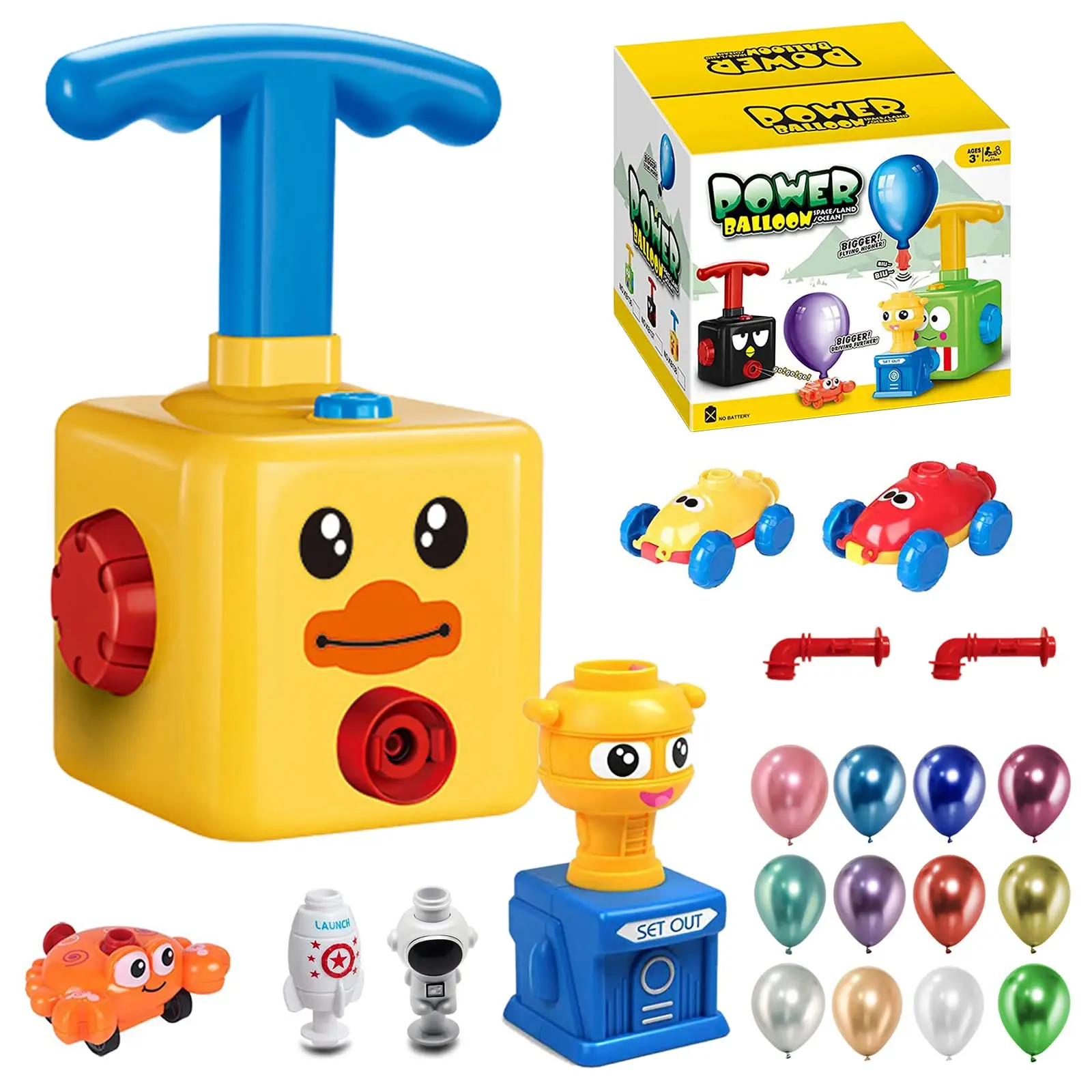 Balloon Pump Hand - Balon mainan mobil anak dengan pompa