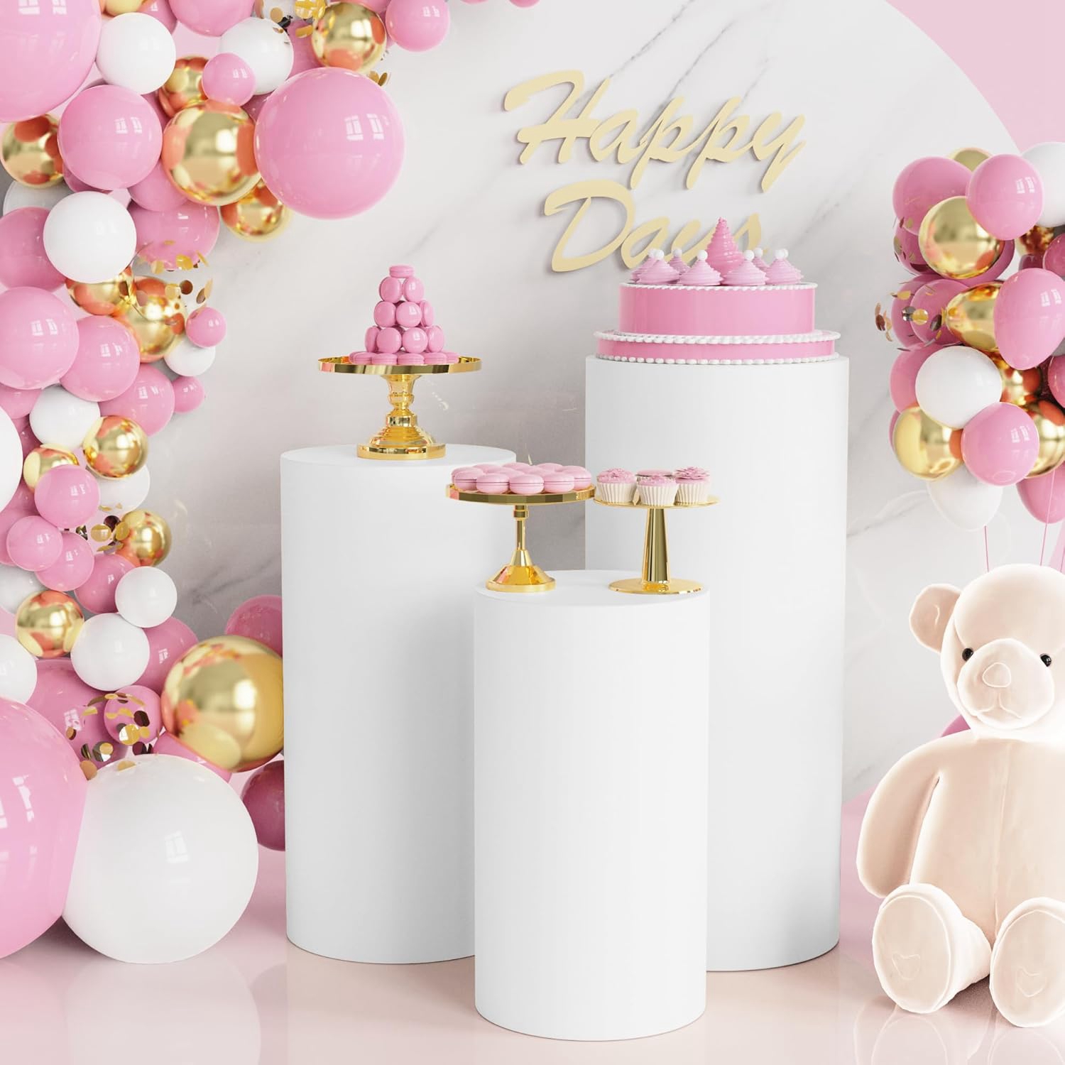 Dessert Table Backdrop - Yeele 1 Buah/3 Buah/5 Buah Penutup