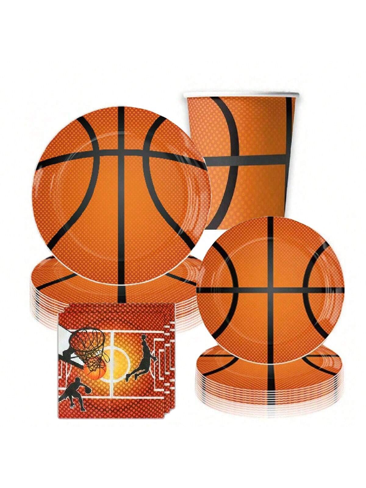 Event Z - Perlengkapan Pesta Bertema Bola Basket, Piring