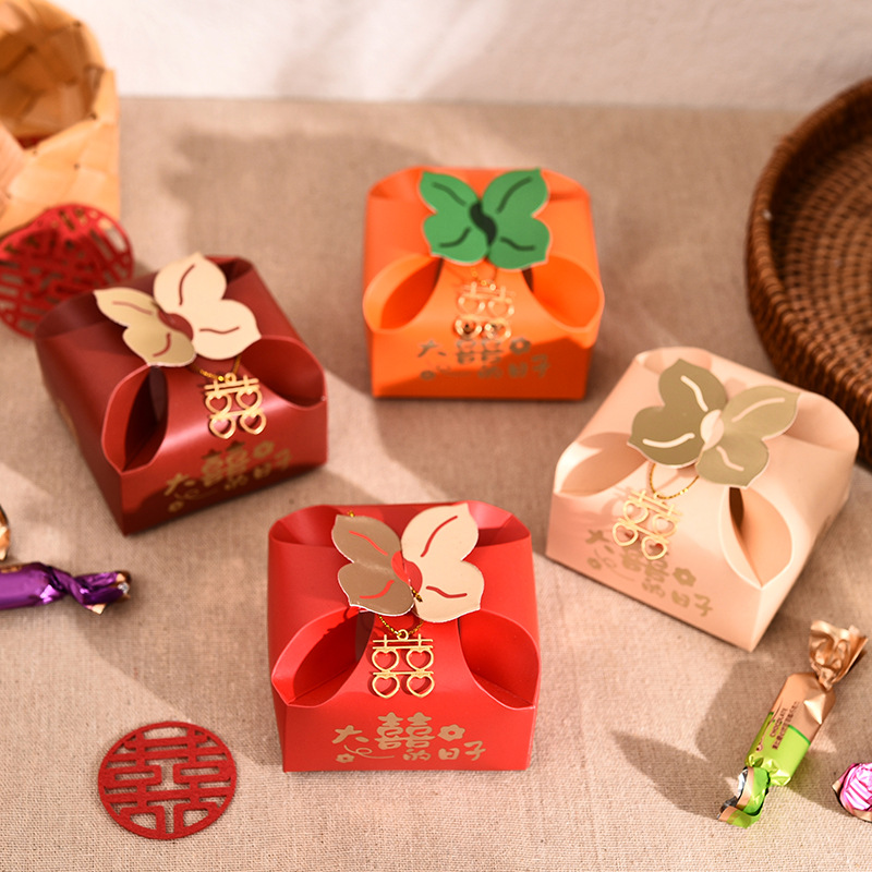 Event Party Box - 50 Buah Kotak Hadiah Portabel Oranye