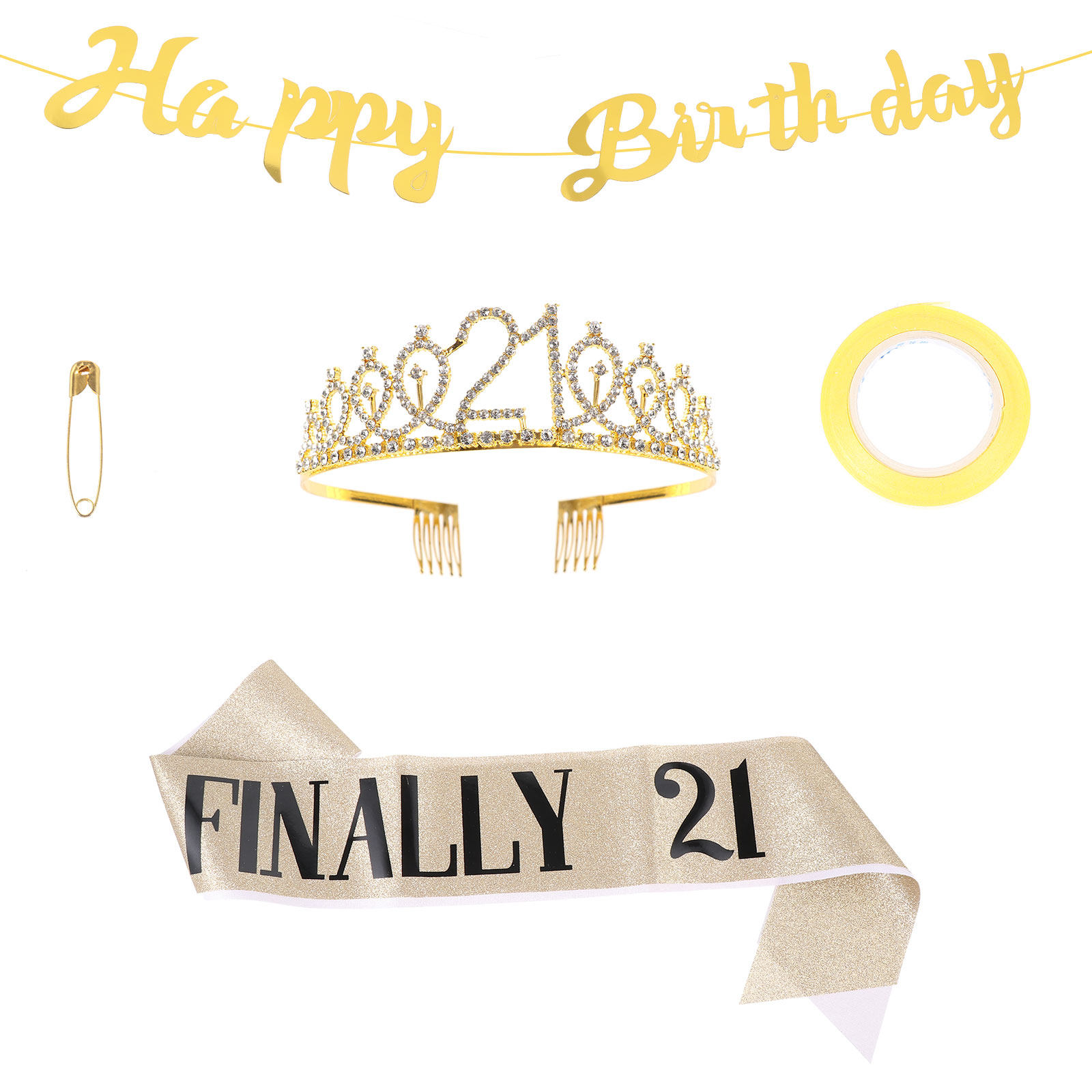 1 Set Set Mahkota Ulang Tahun  - Birthday Sash Glitter ulasan dan harga