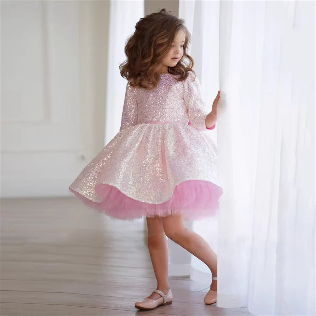 Gaun putri anak perempuan, gau - Birthday Sash Glitter ulasan dan harga