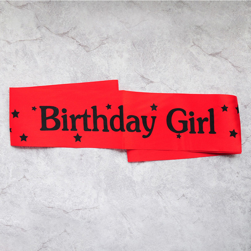 Korset bahu pita anak perempua - Birthday Sash Glitter ulasan dan harga