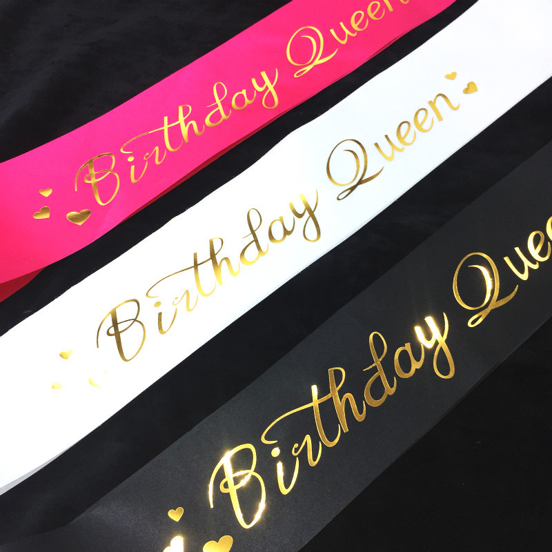 Korset bahu pita anak perempua - Birthday Sash Glitter ulasan dan harga