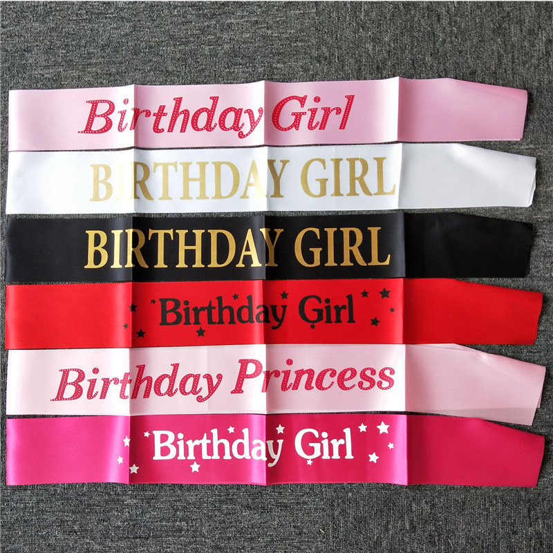 Korset bahu pita anak perempua - Birthday Sash Glitter ulasan dan harga