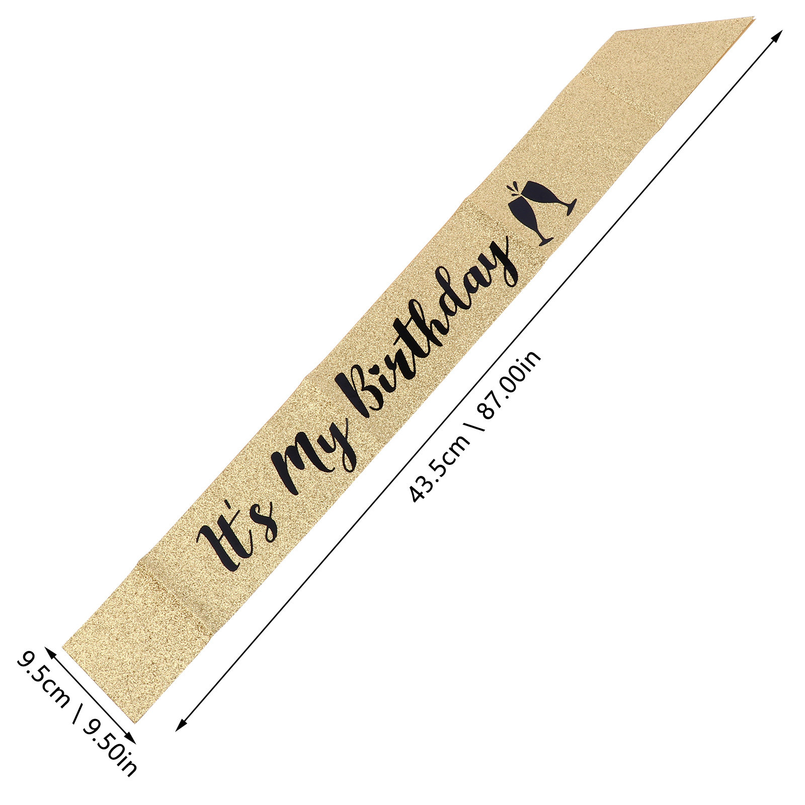 1Pcs Selempang Ulang Tahun Ber - Birthday Sash Glitter ulasan dan harga