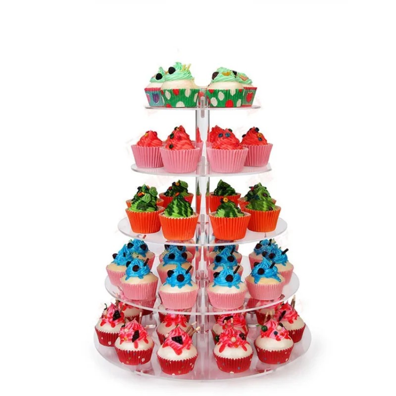 Tempat Kue Kering Akrilik Tran - Cupcake Stand Tier ulasan dan harga