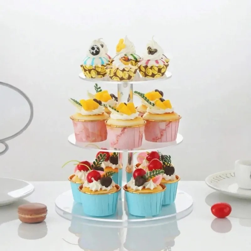 Tempat Kue Kering Akrilik Tran - Cupcake Stand Tier ulasan dan harga