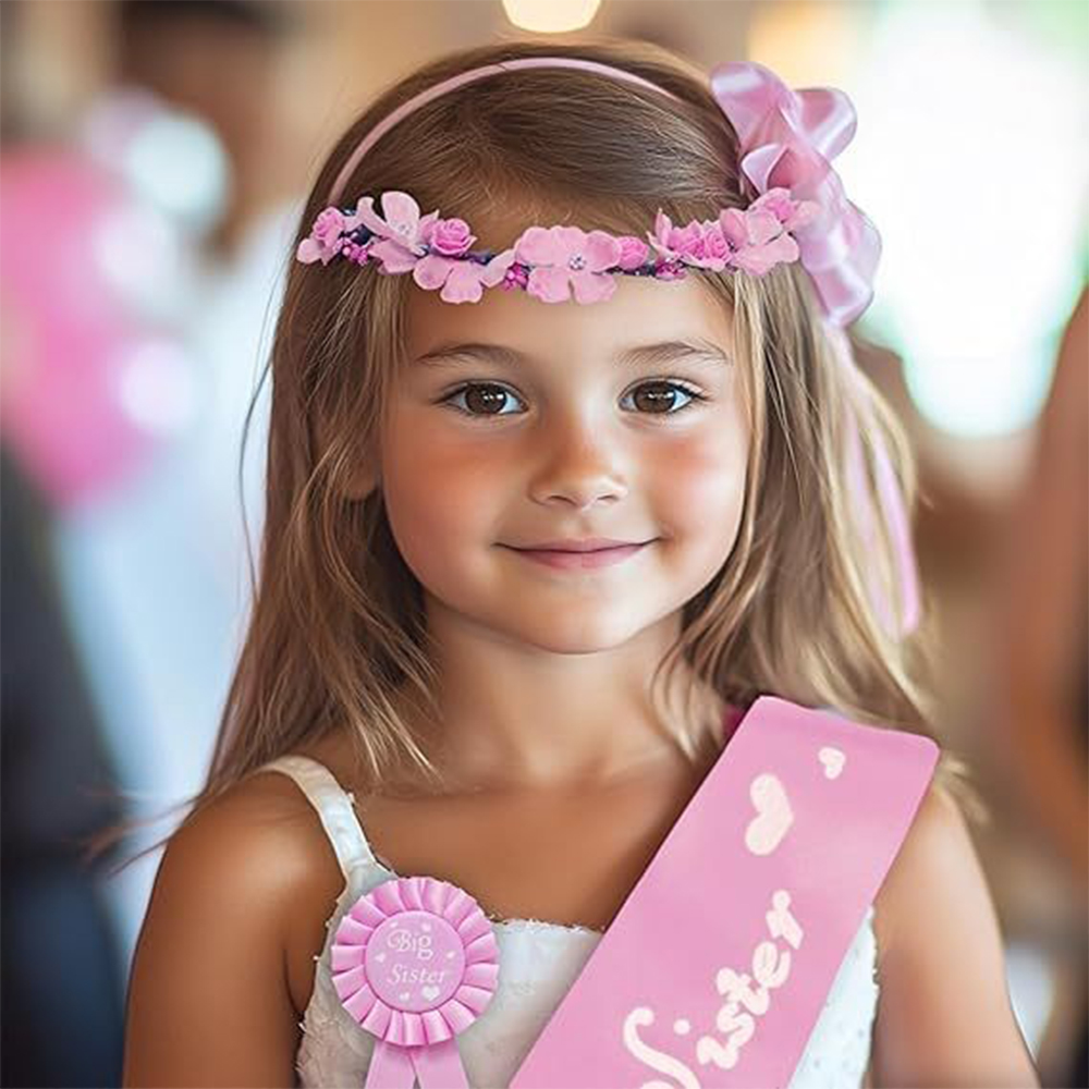 Pita Satin Glitter Pink Biru u - Birthday Sash Glitter ulasan dan harga