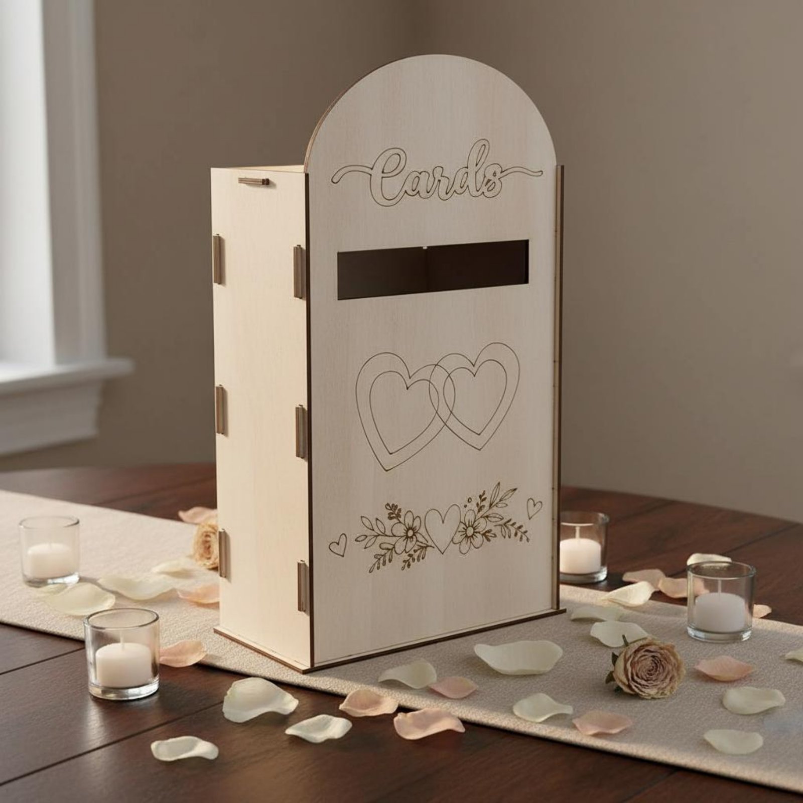 Kotak Kartu Pernikahan Kayu De - Event Party Box ulasan dan harga