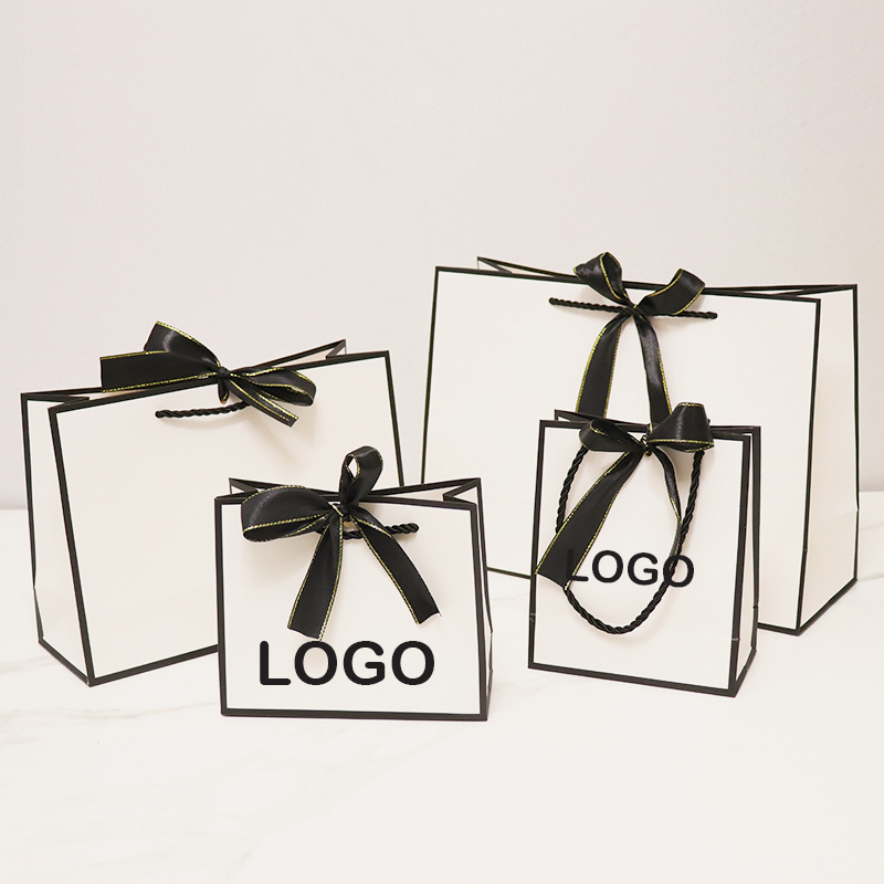 10 buah tas kertas Logo kustom - Event Party Shop ulasan dan harga