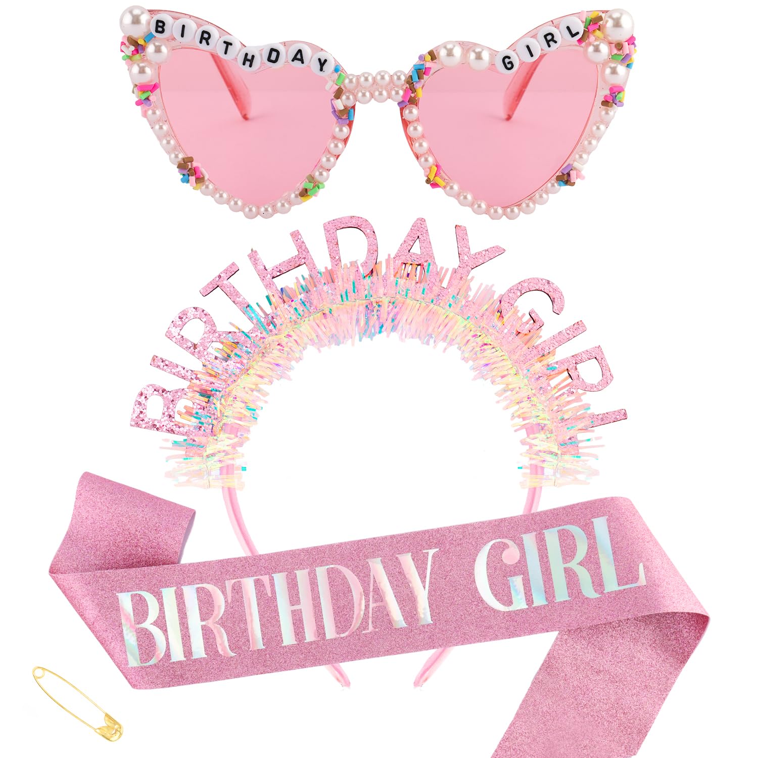 Set Kacamata dan Sash Ulang Ta - Birthday Sash Glitter ulasan dan harga