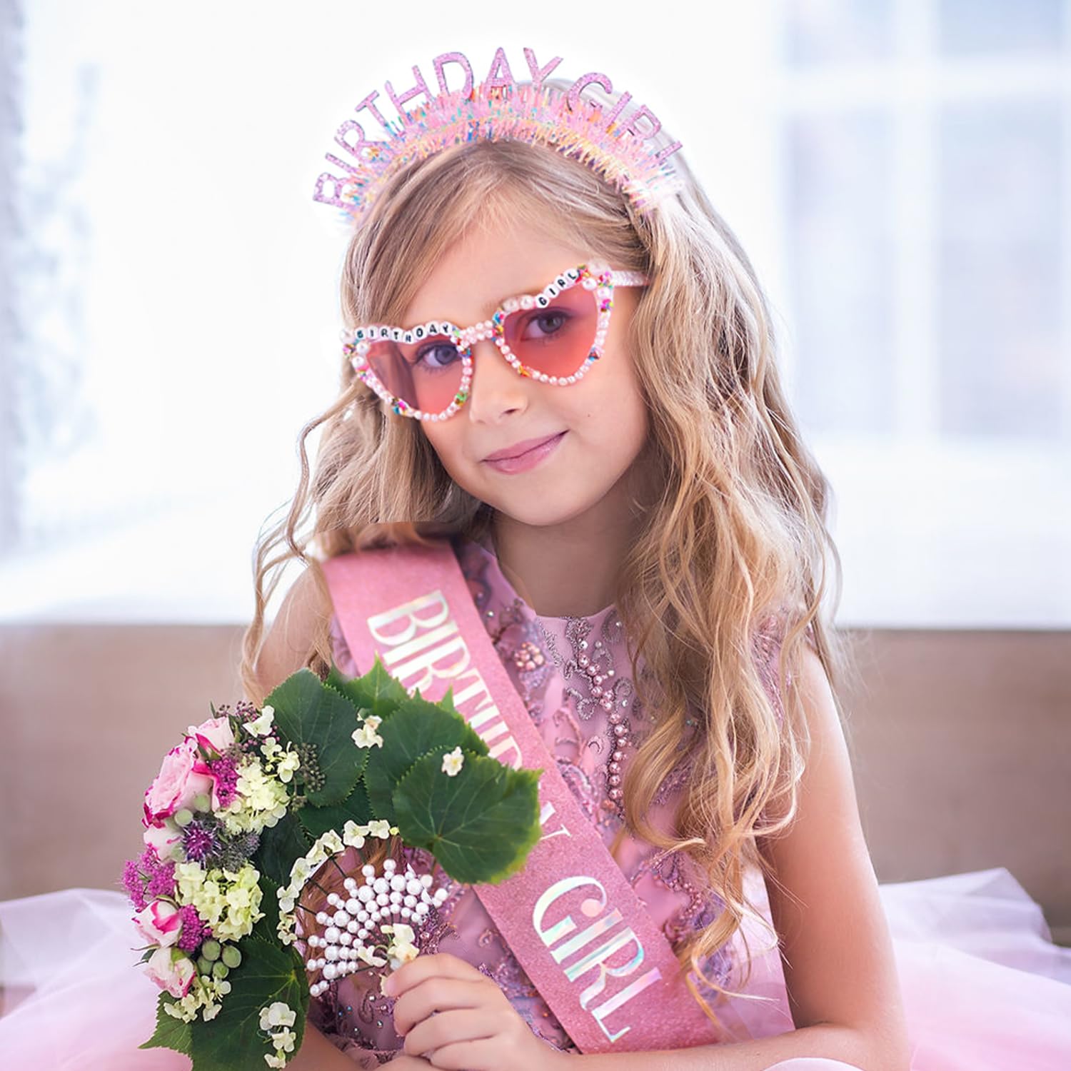 Set Kacamata dan Sash Ulang Ta - Birthday Sash Glitter ulasan dan harga
