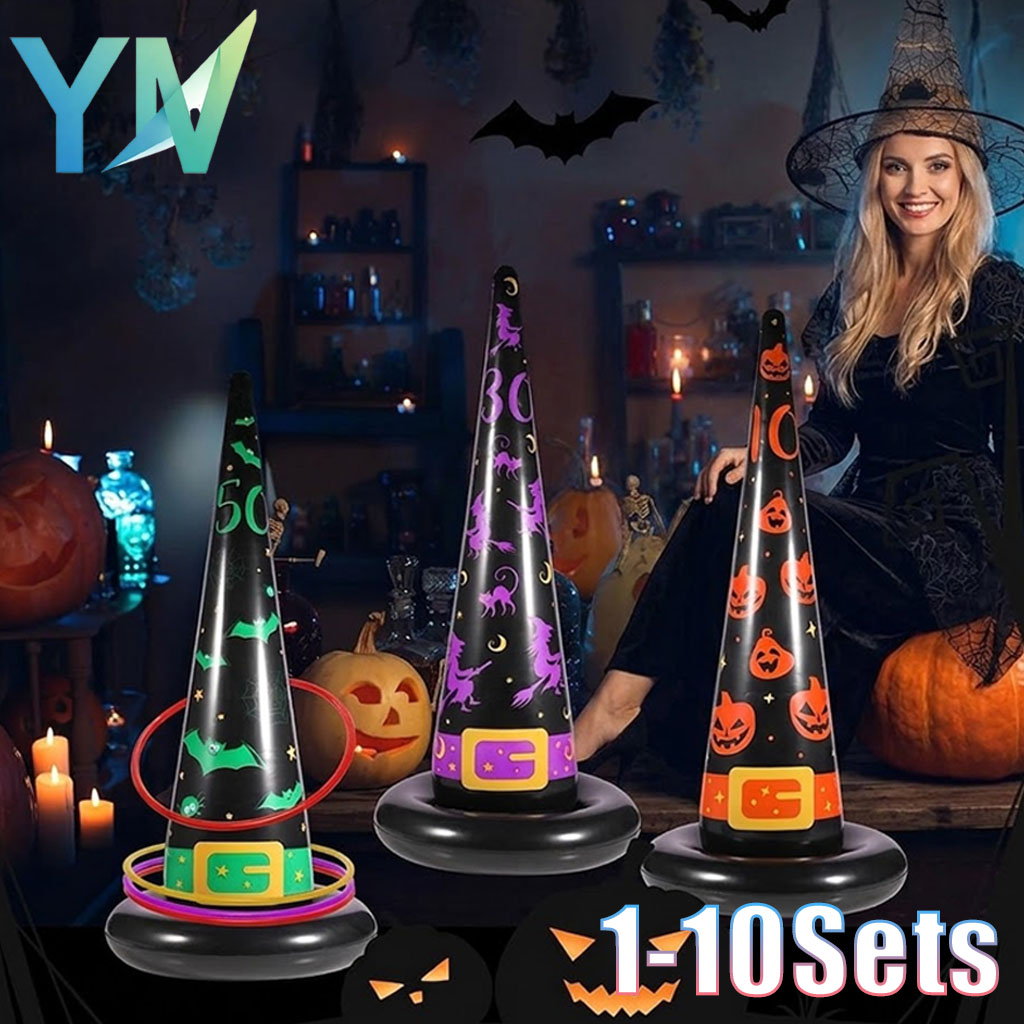 1-10Set Set Cincin Lempar Tiup - Party Hat Cone ulasan dan harga